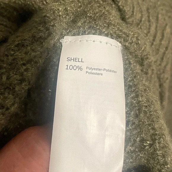 Cupshe long sleeve pullover sweater solid fall winter textured Half buttoned - Picture 5 of 5